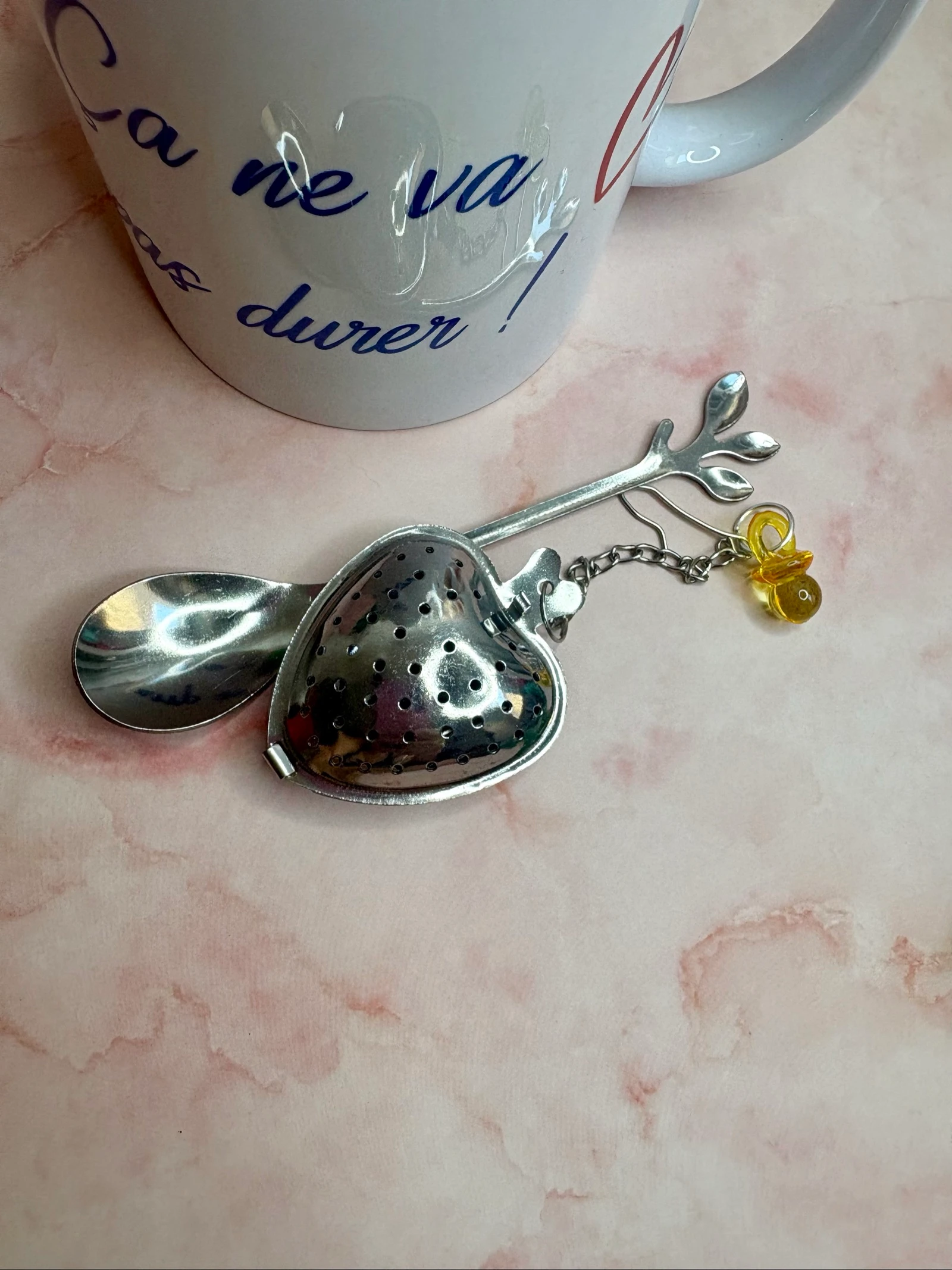 Pregnancy mug message set with spoon and tea ball – photo 5